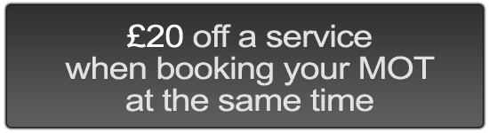 £20 off a service when booking your MOT at the same time
